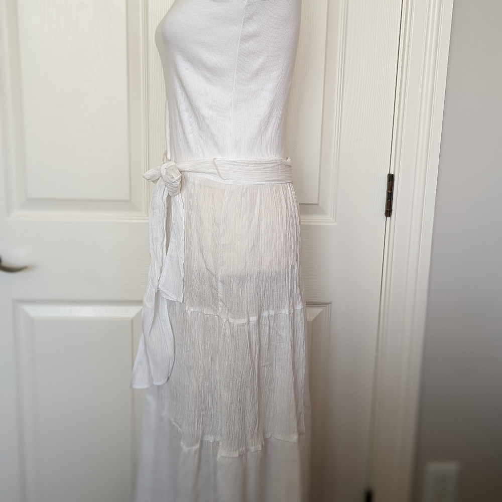 NWT White Ruffled Tiered Boho Dress Collection 18 Small -Medium /Med - Large - Picture 3 of 10